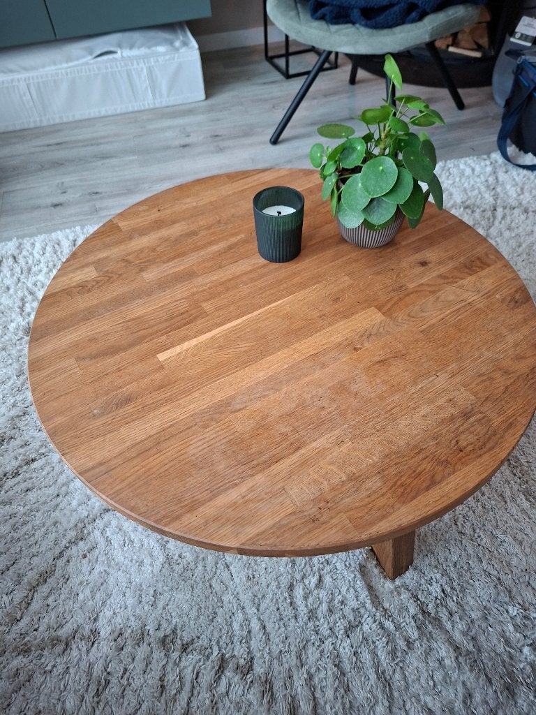 Salontafel hout, Ophalen, Gebruikt, 50 tot 100 cm, Minder dan 50 cm