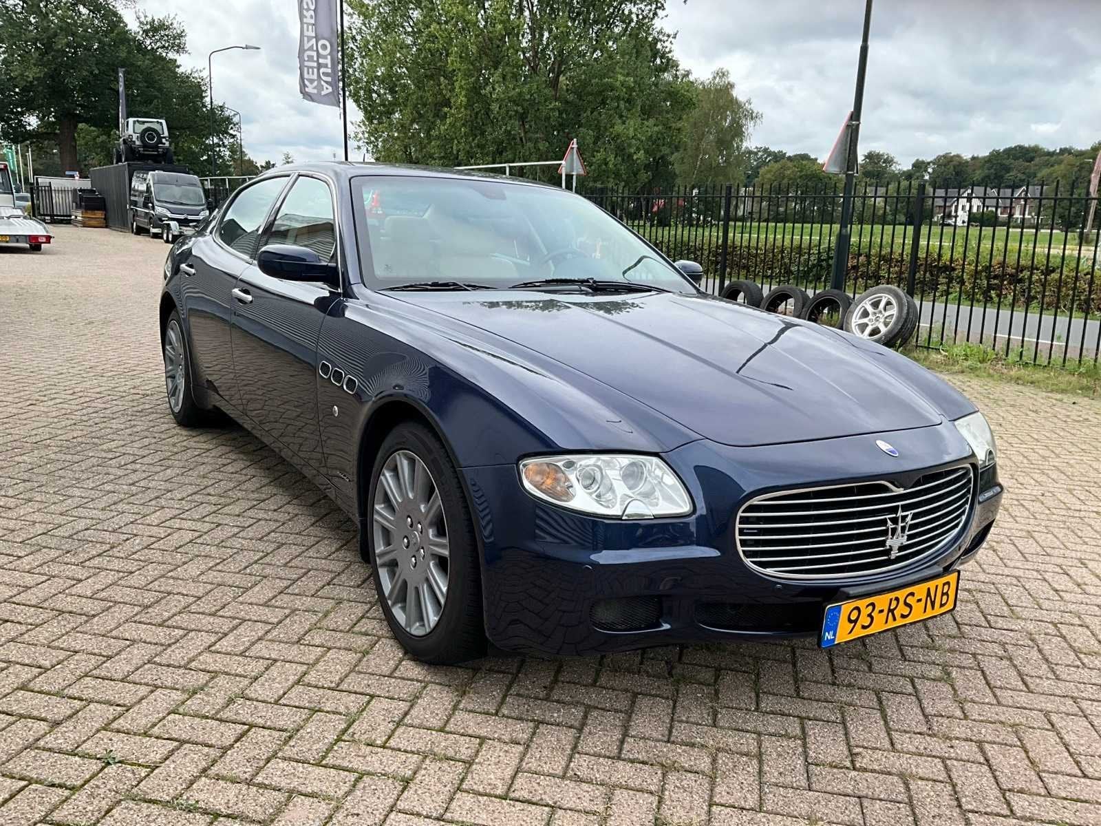 2004 Maserati Quattroporte 4.2 Duo Select Personenauto, Auto's, Automaat, Gebruikt, 8 cilinders, Blauw