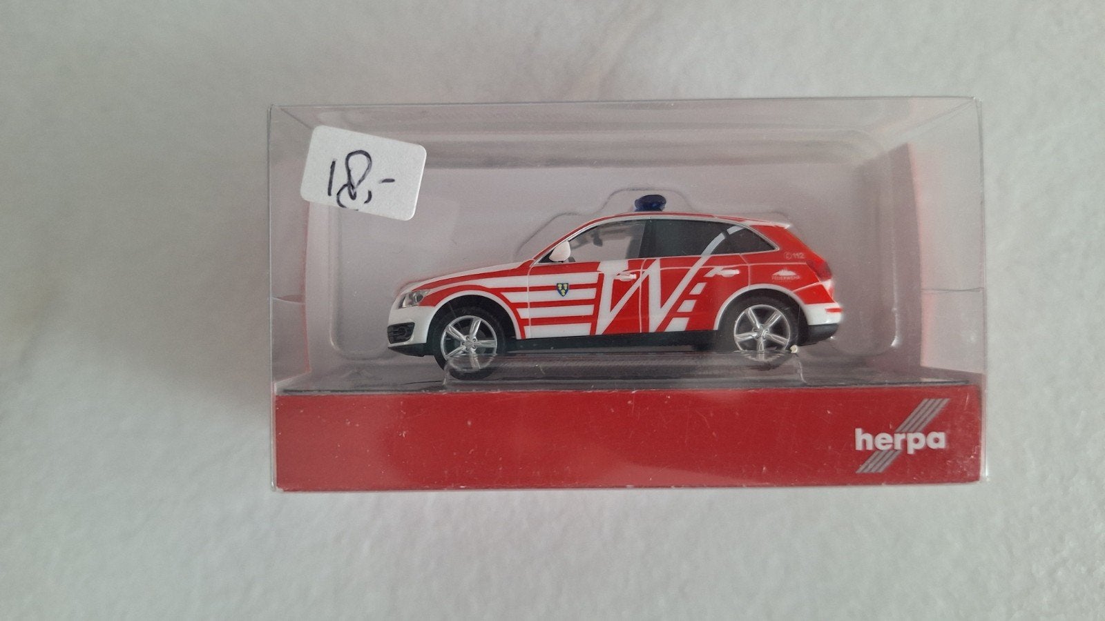 Herpa Audi Q5 Brandweer Miniatuur Auto, Ophalen of Verzenden, Nieuw, Auto, Overige merken