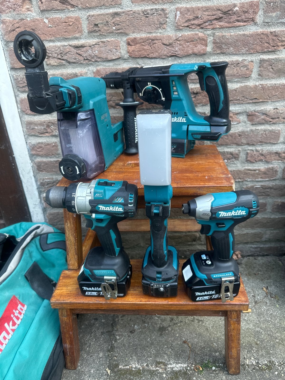 Makita Gereedschap Set: Boormachines, Breekhamer & Meer, Boormachine, Ophalen of Verzenden, Klopboormechanisme, Gebruikt