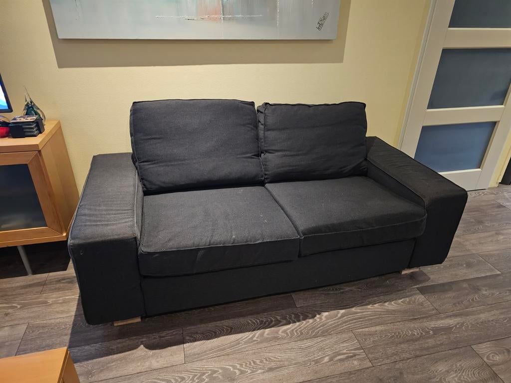 Nette Ikea Kivik 2-persoonsbank antracietgrijs, Ophalen, 150 tot 200 cm, Tweepersoons, 75 tot 100 cm