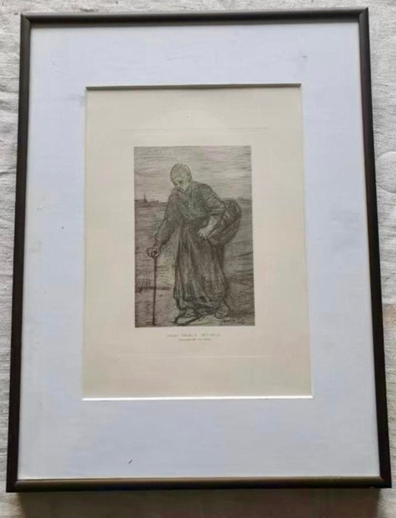 Jozef Israëls (1824-1911) - In 't veld, Antiek en Kunst, Kunst | Litho's en Zeefdrukken, Portret en Figuren, Verzenden, Ingelijst