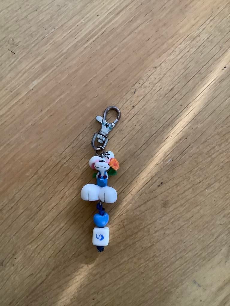 Diddle sleutelhanger met letter S,vintage, Ophalen of Verzenden, Gebruikt