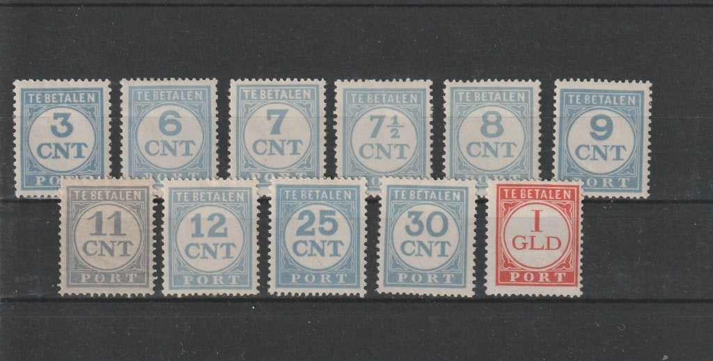 Nederland 1921-1938, NVPH P69 t/m P79. Ongebruikt., Postzegels en Munten, Postzegels | Nederland, Ophalen of Verzenden, T/m 1940