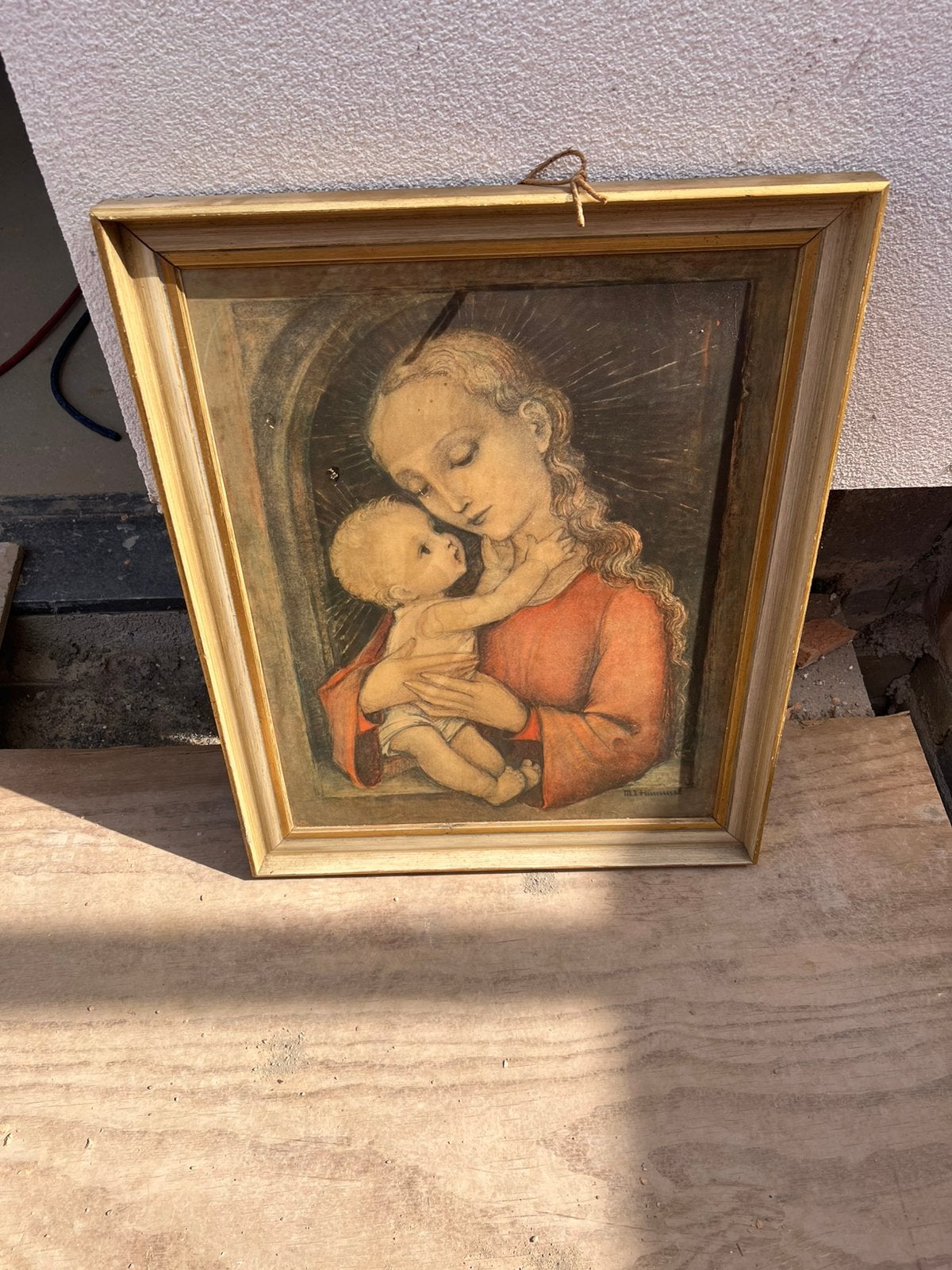 Mooi oud schilderij godsdienstig, Antiek en Kunst, Ophalen