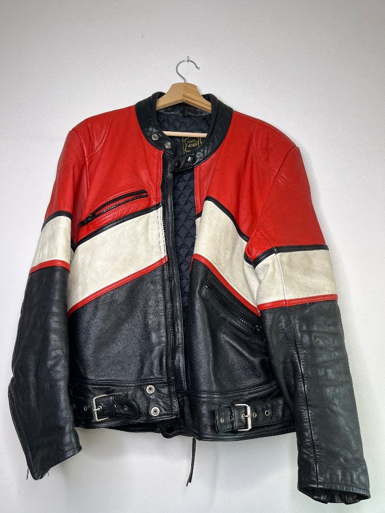 Leren Biker jas maat 54, Ophalen of Verzenden, Gedragen, Maat 52/54 (L), Zwart