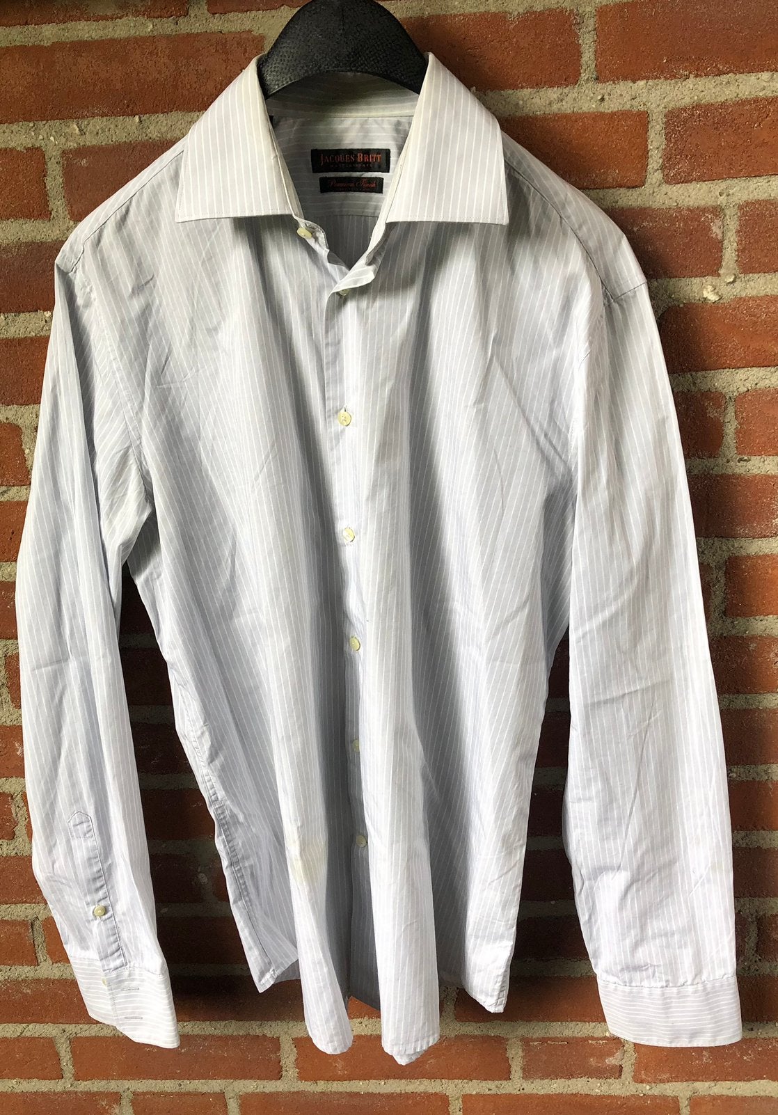 ZGAN Jacques Britt Masterschirt Premium Finish  Mt M hals 40, Ophalen of Verzenden, Zo goed als nieuw, Grijs, Halswijdte 39/40 (M)