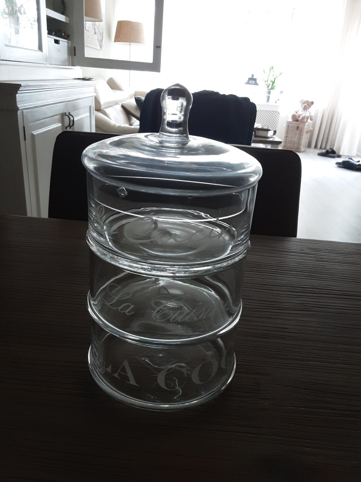 Glazen voorraadpotten stapelbaar met deksel van RM, Voorraadpot, Ophalen, Zo goed als nieuw, Glas