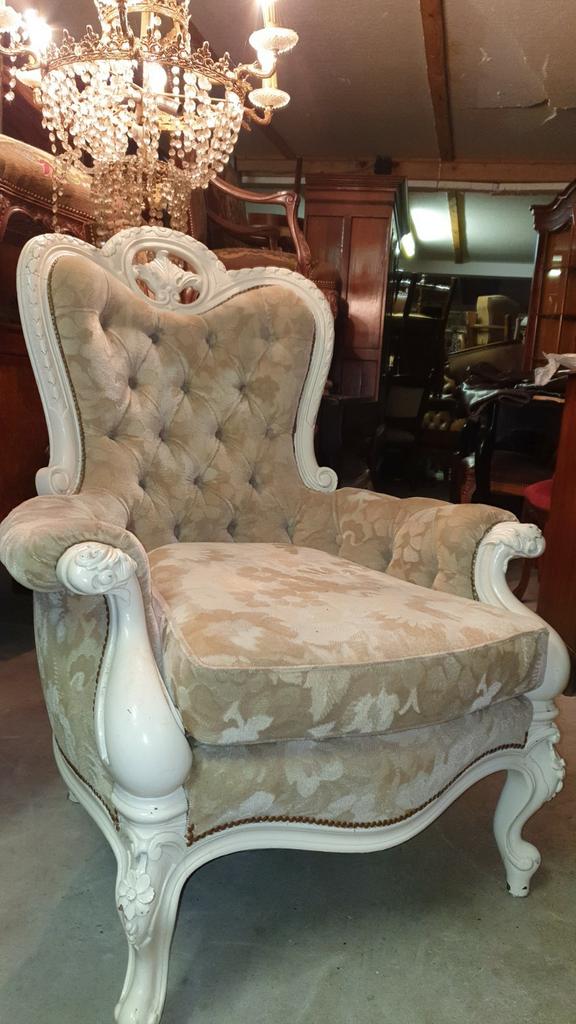 Barok fauteuil, Ophalen, 75 tot 100 cm, Stof