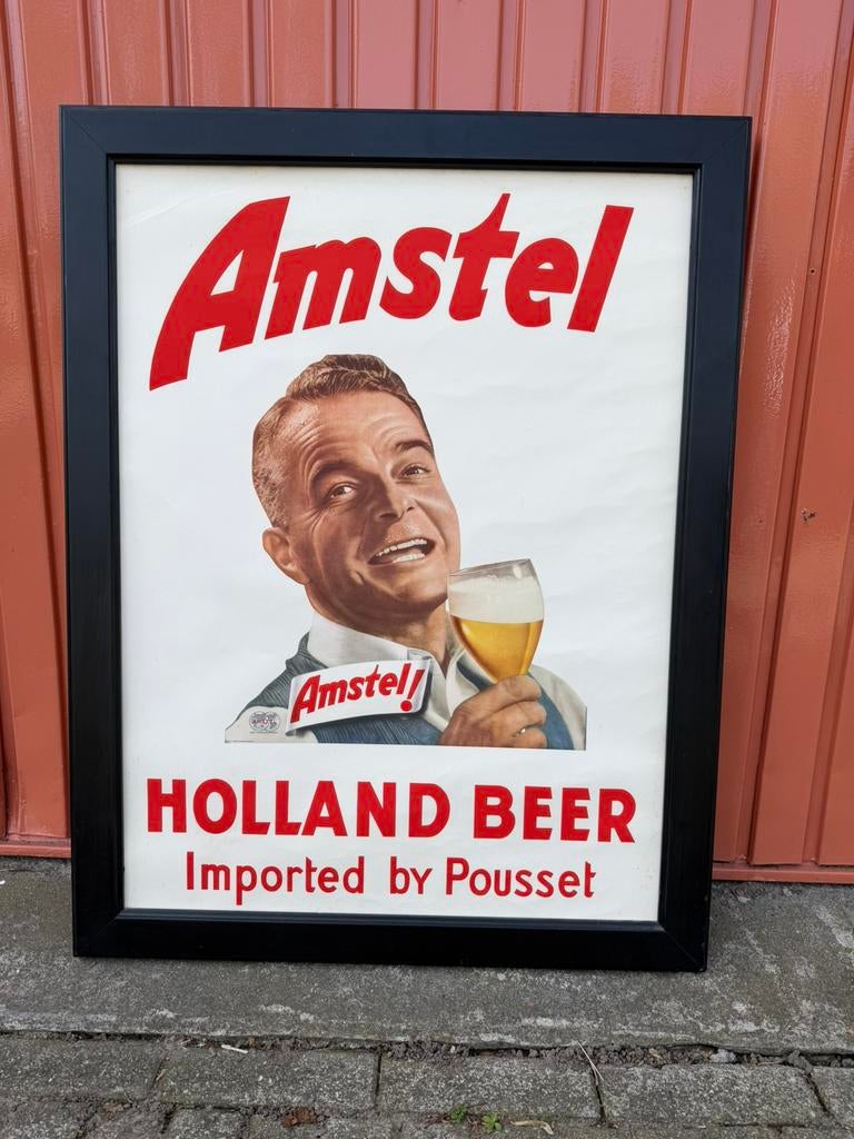 Amstel reclame poster, Ophalen, Reclamebord, Gebruikt, I