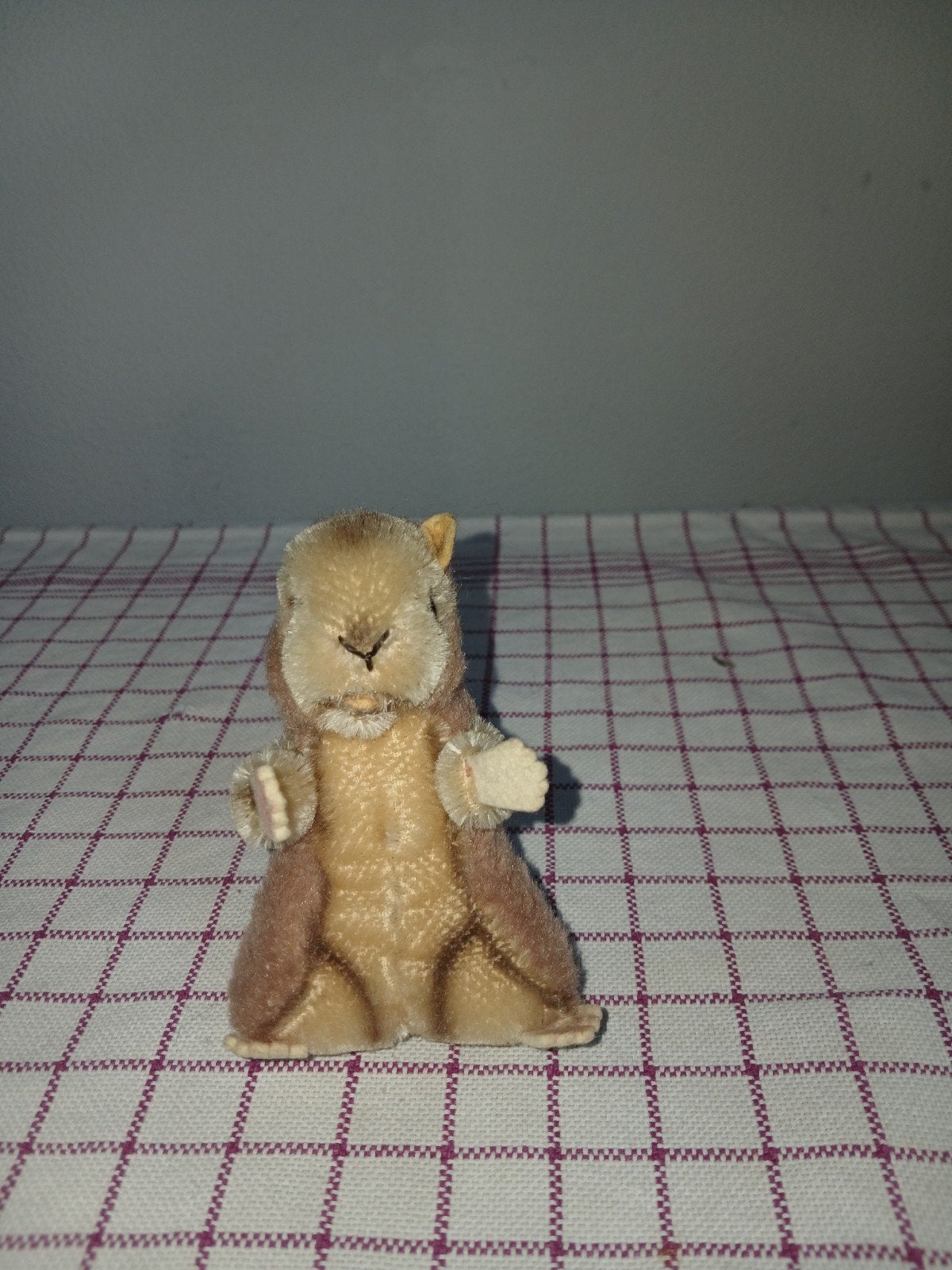Vintage Steiff eekhoorn/marmot, zonder labeltje, Verzamelen, Ophalen of Verzenden, Gebruikt, Wild dier, Beeldje of Figuurtje