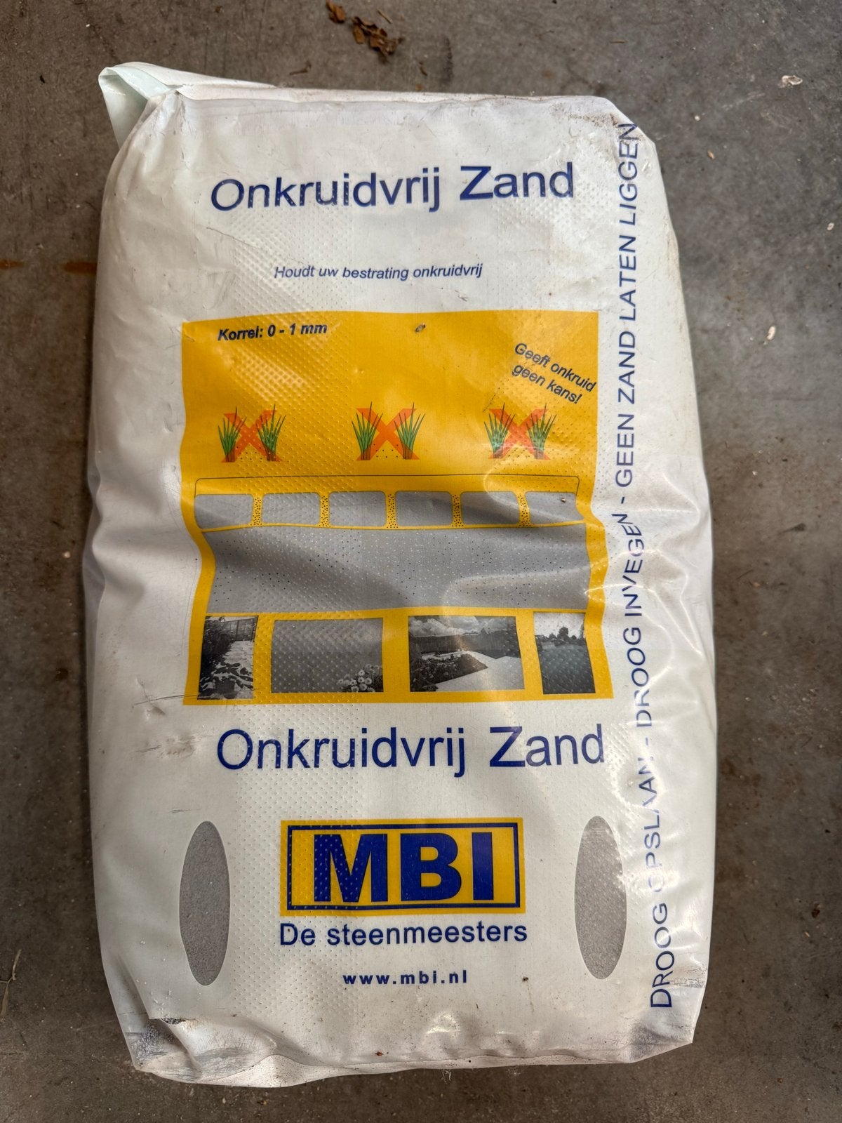 MBI Onkruidvrij zand steengrijs 20 KG, Ophalen, Nieuw, Voegzand
