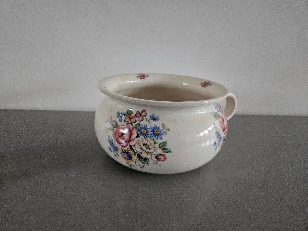 Brocante Engelse pot met oor, Ophalen of Verzenden