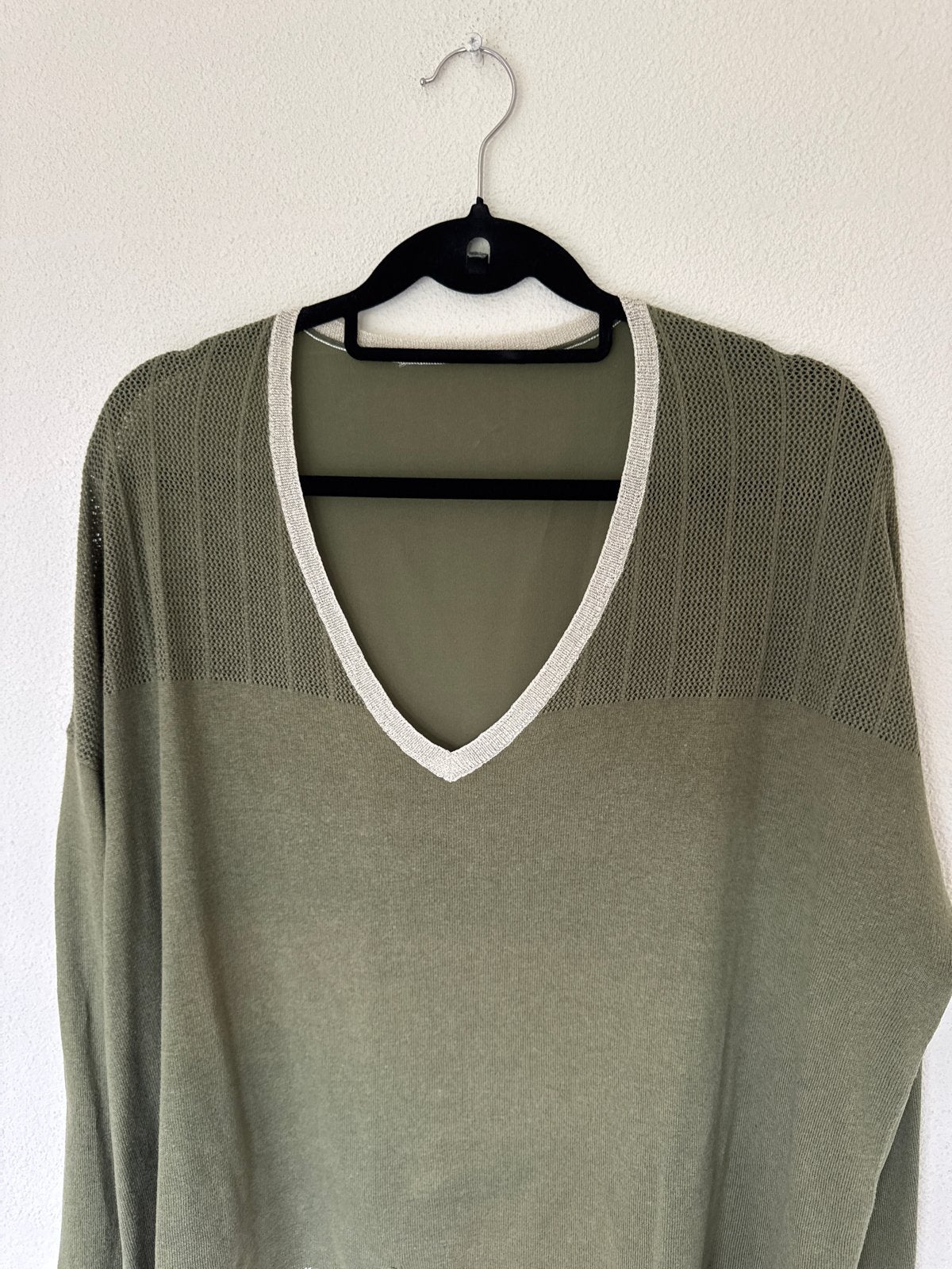 Mooie zijden trui met kasjmier en lurex in maat XL, Kleding | Dames, Truien en Vesten, Ophalen of Verzenden, Gedragen, Maat 46/48 (XL) of groter