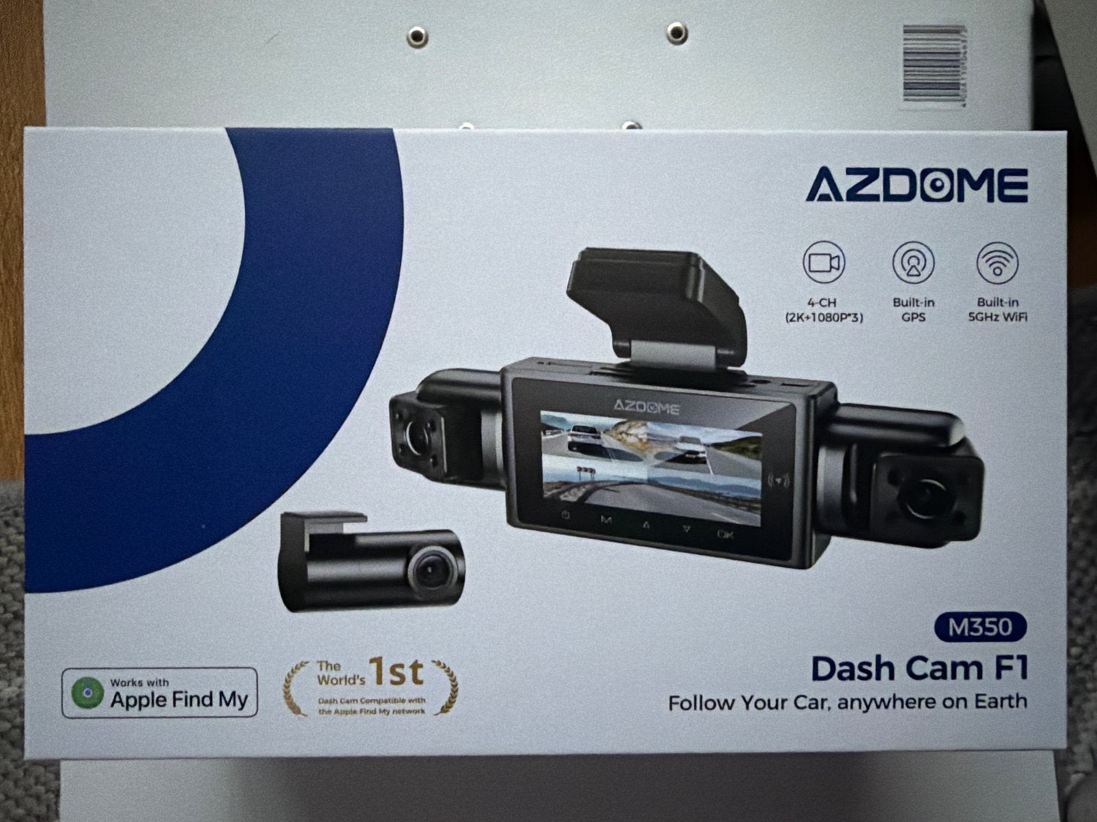 AZDOME M350 Dash Cam F1 - Nieuw in doos plus adapter kid, Auto diversen, Dashcams, Ophalen of Verzenden, Nieuw