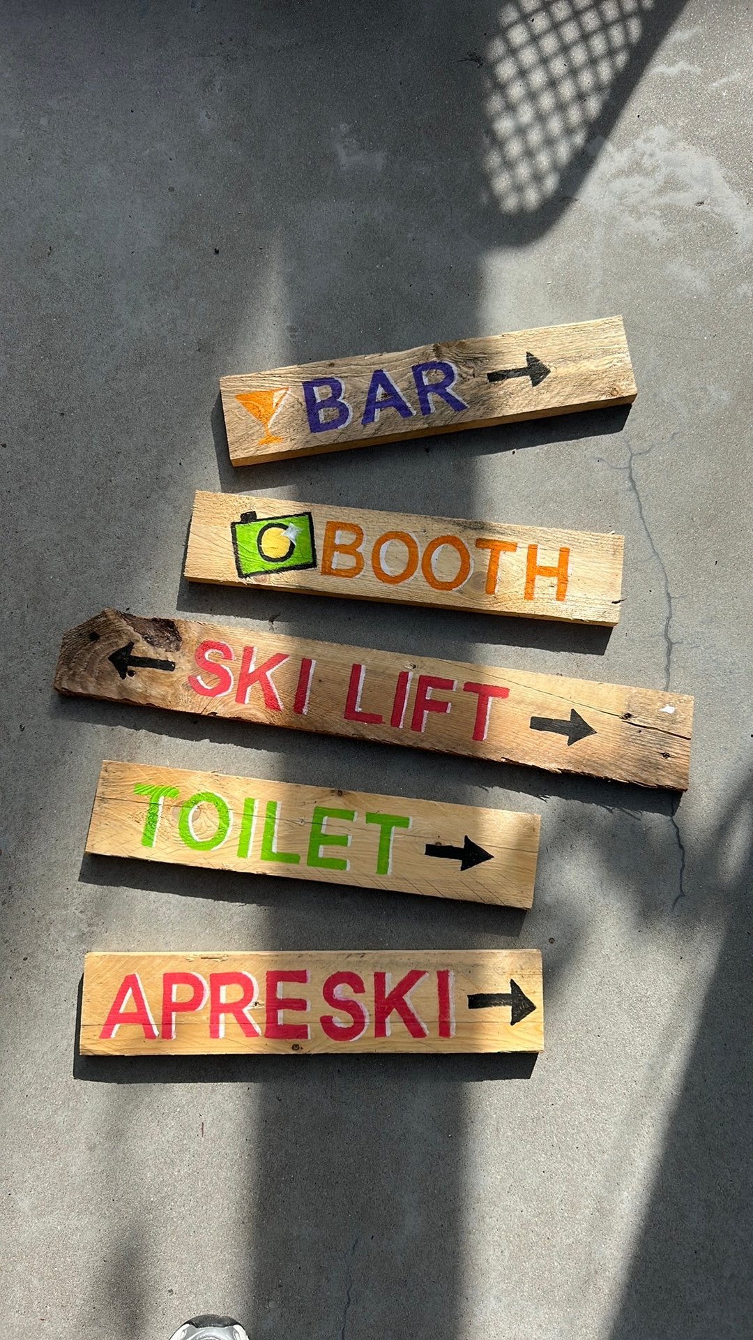 Apresski bordjes party, Ophalen, Gebruikt