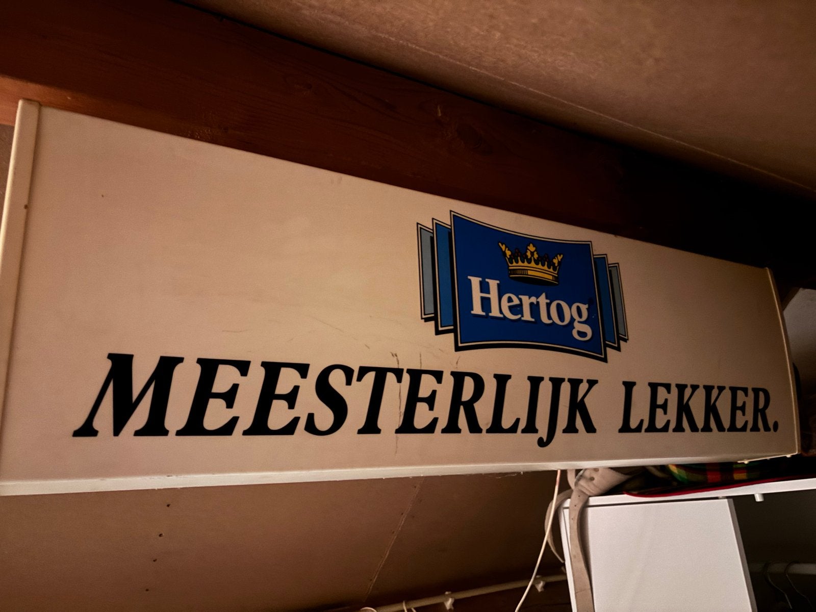 Hertog ijs Lichtbak  Vintage Reclamebord retro, Ophalen, Gebruikt, Lichtbak of (neon) lamp