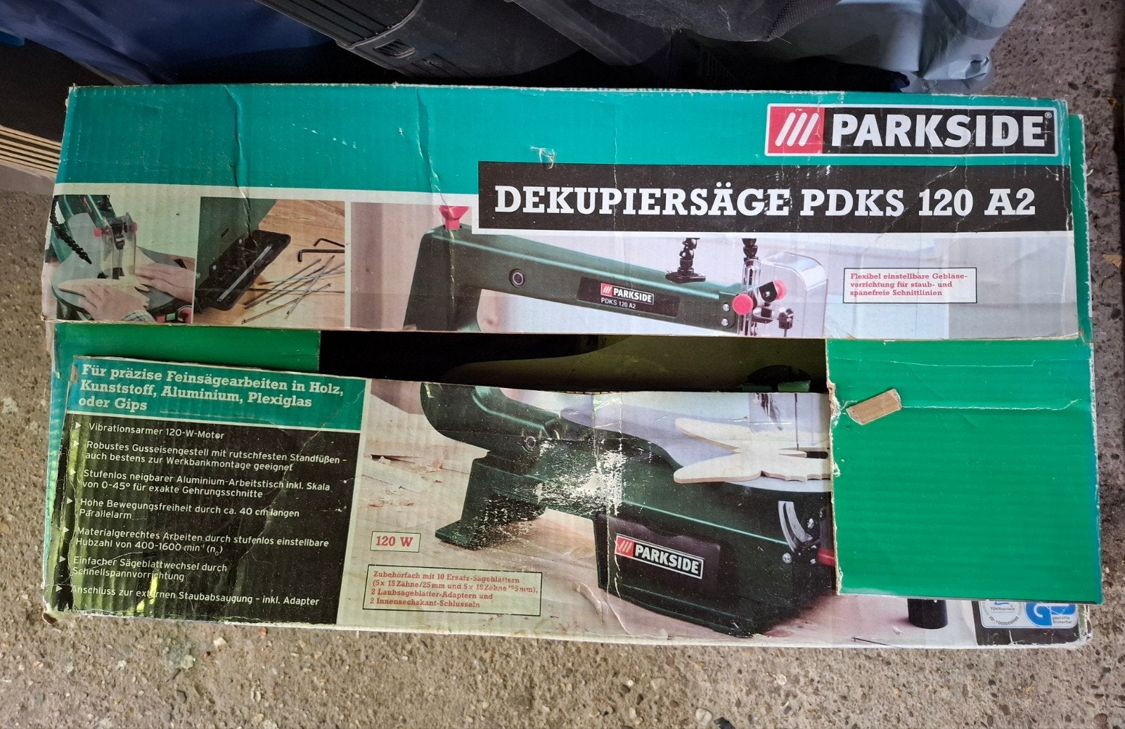 Parkside Decoupeerzaag PDKS 120 A2 -  ZGAN, Minder dan 30 mm, Decoupeerzaag, Ophalen of Verzenden, Minder dan 600 watt
