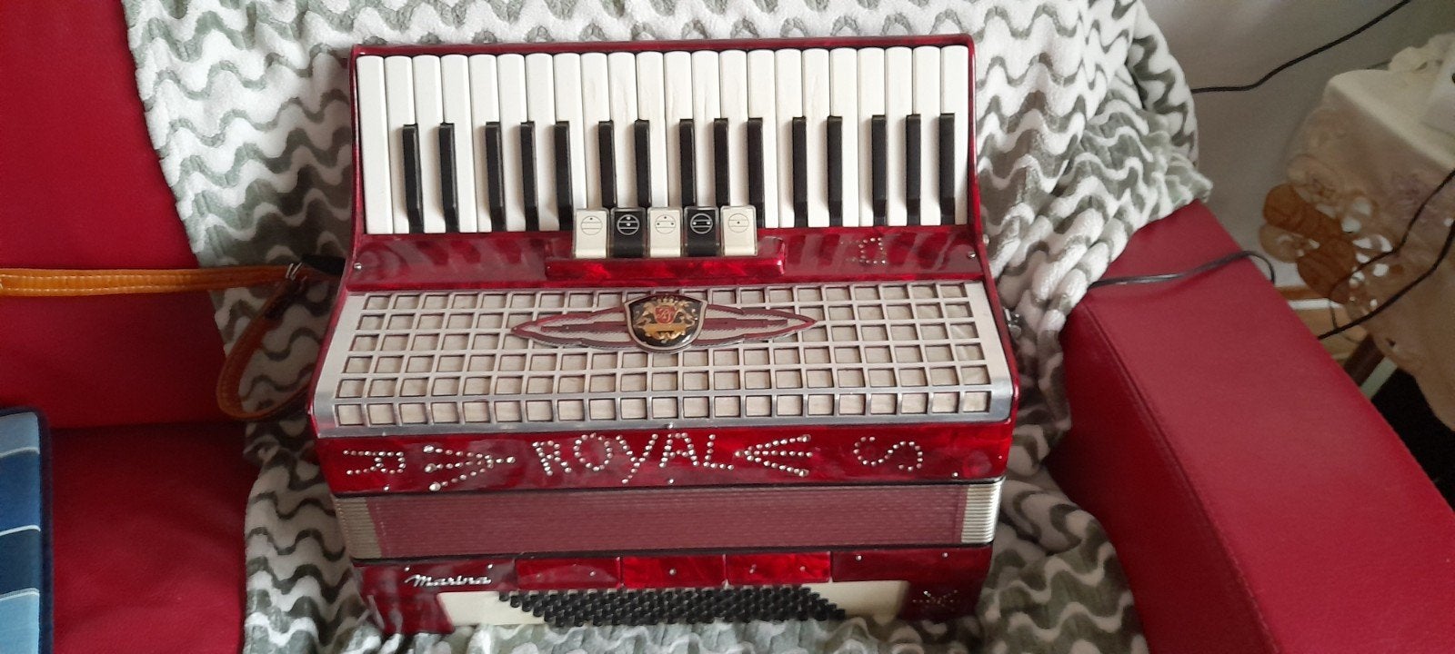 Royal Standard accordeon 96 bass, Muziek en Instrumenten, Accordeons, Gebruikt, Met koffer, Toetsaccordeon, 96-bas