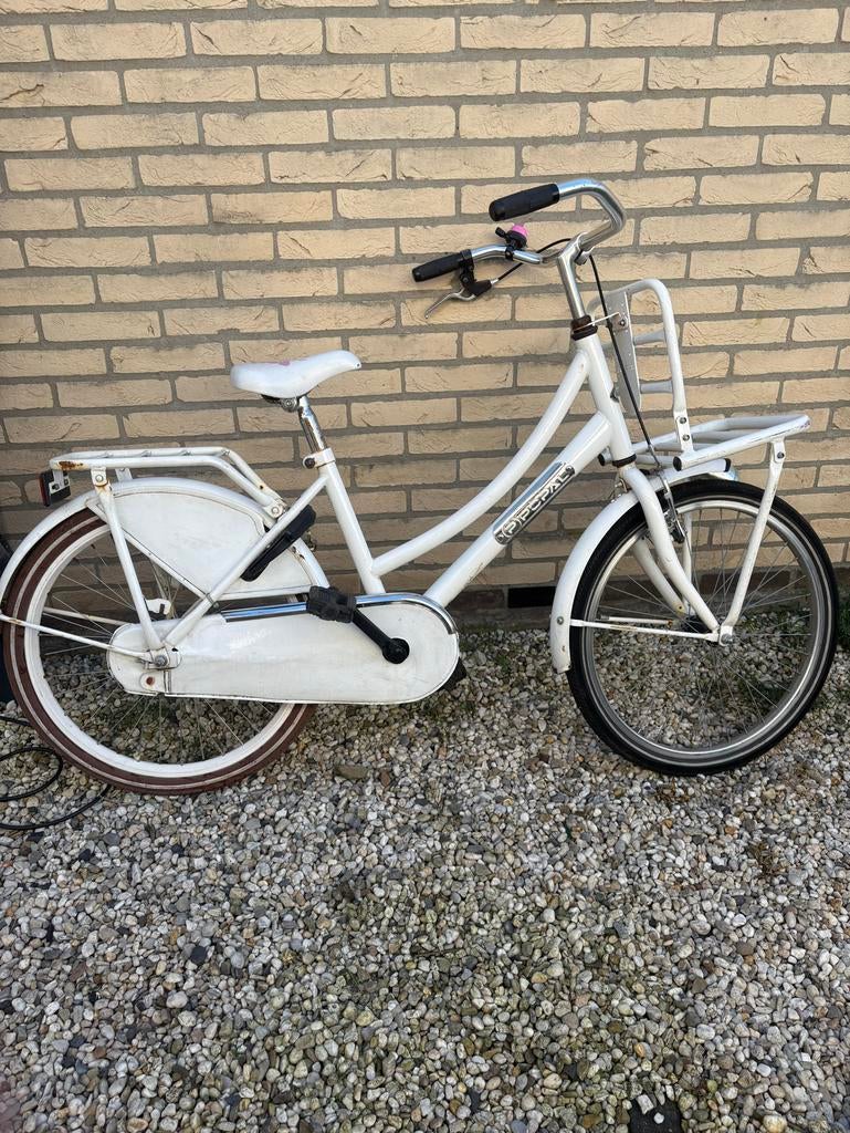 Popal Daily Dutch Basic Damesfiets - Wit 22inch, Overige merken, Terugtraprem, Gebruikt, Ophalen of Verzenden