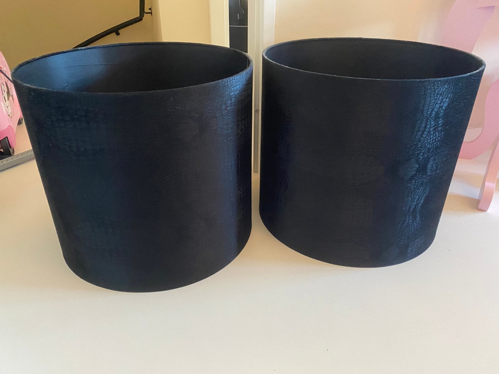 Grote lampenkappen zwart, Ophalen, Zo goed als nieuw, Zwart, Rond