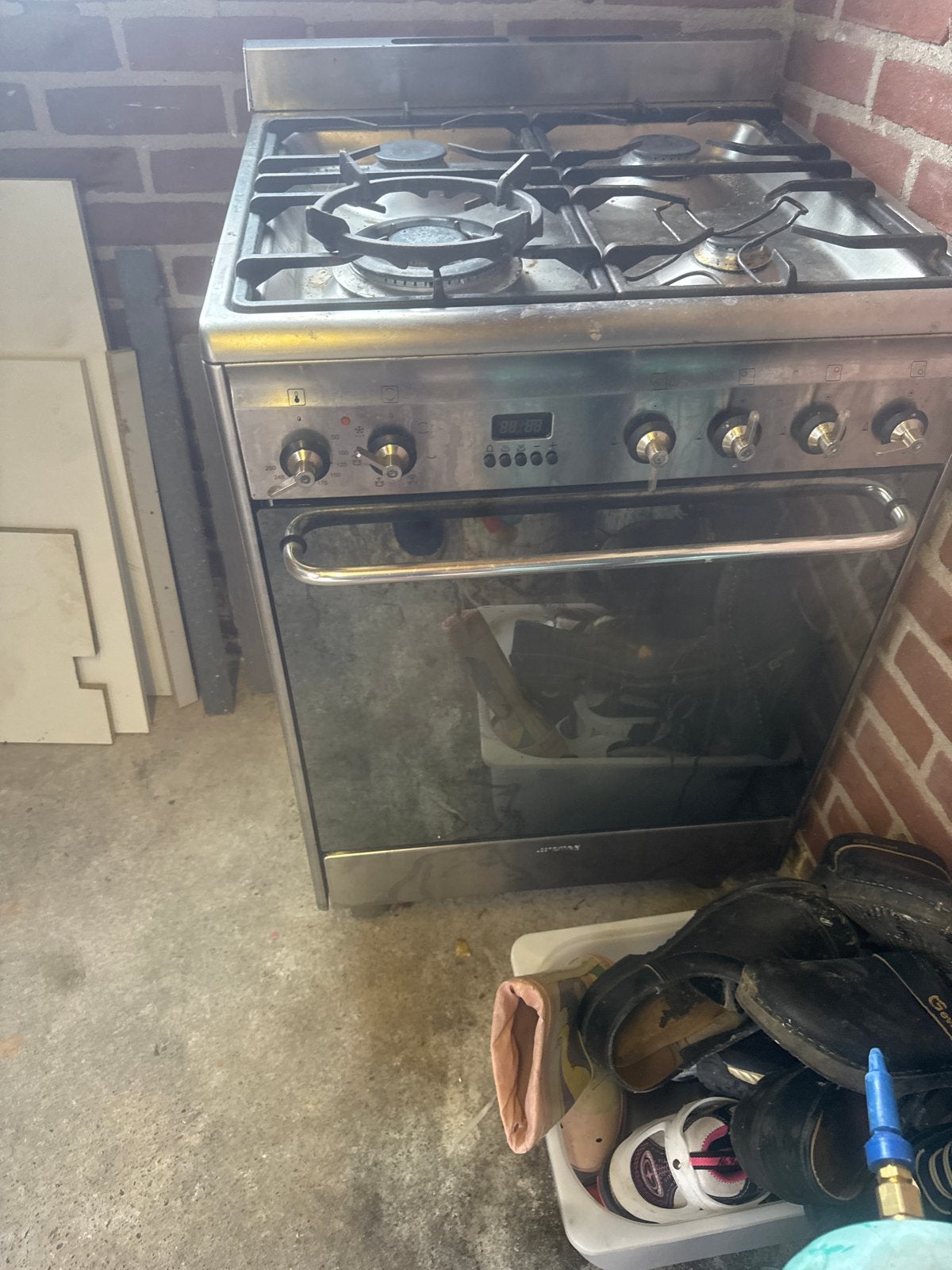 Vrijstaand gasfornuis met oven - Gebruikt, Gebruikt, 60 cm of meer, Gas, Vrijstaand