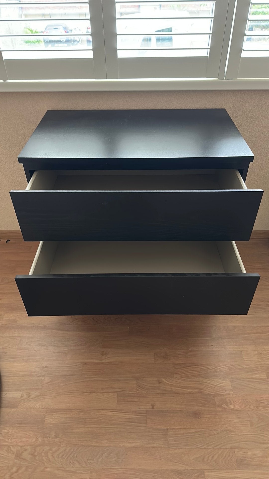 Ikea ladenkast malm zwart bruin 80x78, Ophalen, 50 tot 100 cm, Zo goed als nieuw, 3 of 4 laden