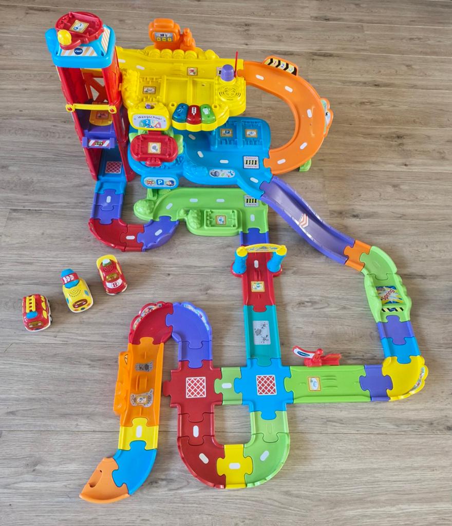 VTech Toet Toet Auto's Garage en Racebaan Set, Overige merken, Racebaan, Zelf te bouwen, Ophalen of Verzenden
