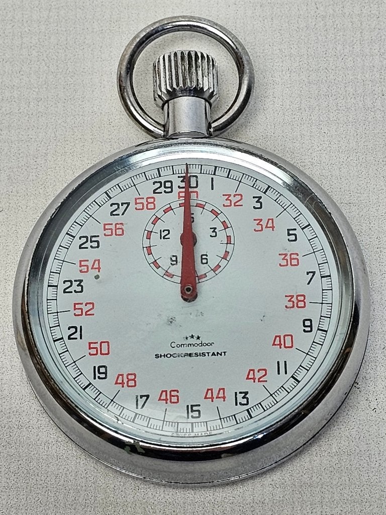 # Vintage Commodoor stopwatch Swiss Made, Overige merken, Zakhorloge, Staal, 1960 of later