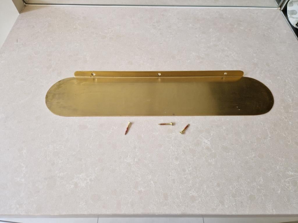 Gouden plankje 50x11,5 cm, Huis en Inrichting, Woonaccessoires | Wandplanken en Boekenplanken, Ophalen of Verzenden, Gebruikt
