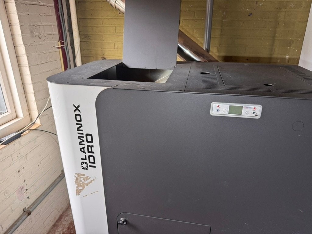 Laminox Termoboiler Maxi 45 pelletketel 41 kW, bouwjaar 2020, Ophalen, Gebruikt, Cv-ketel of Combi-ketel, 150 cm of meer