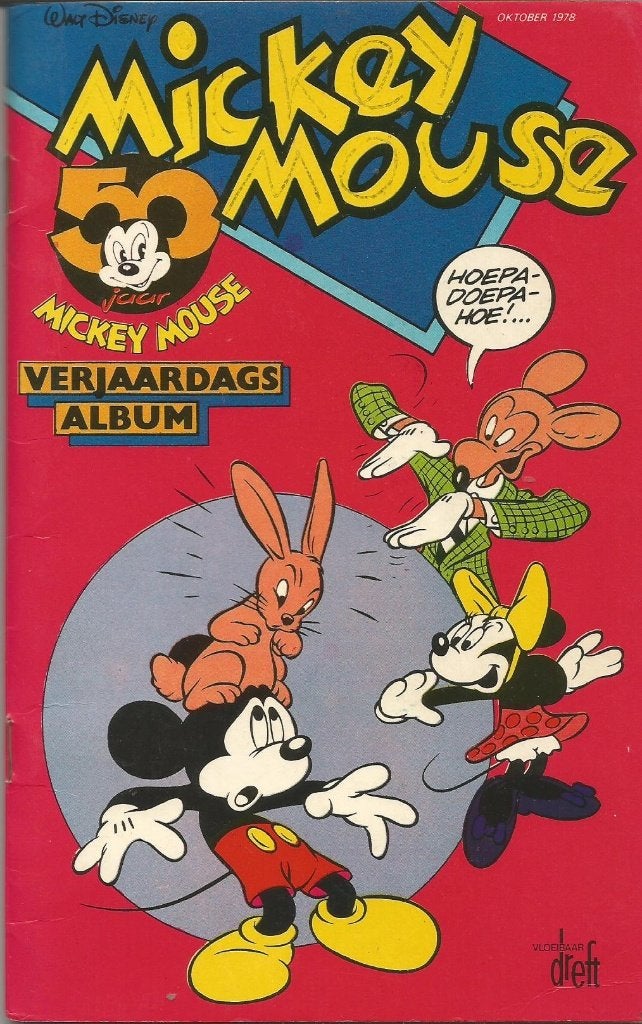 Mickey Mouse 50 jaar. Verjaardagsalbum - uitgave van Dreft, Boeken, Strips | Comics, Europa, Ophalen, Gelezen, Eén comic