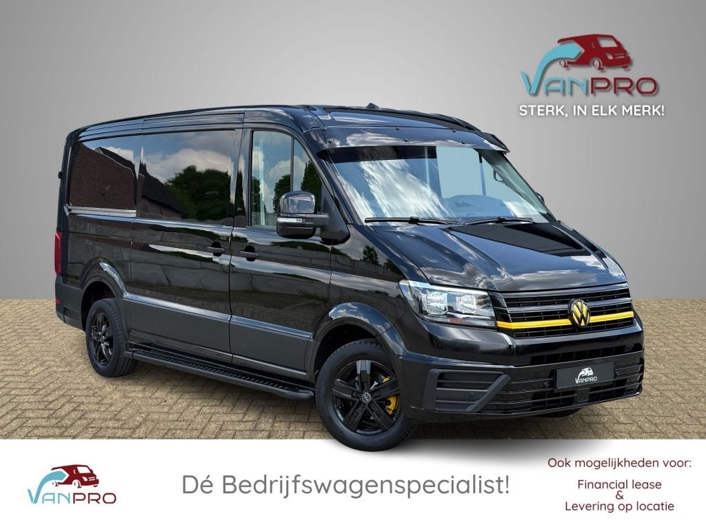 Volkswagen CRAFTER 2.0 TDI 140PK L3H2 / Automaat / Cruise /, Volkswagen, 3000 kg, Zwart, Bedrijf