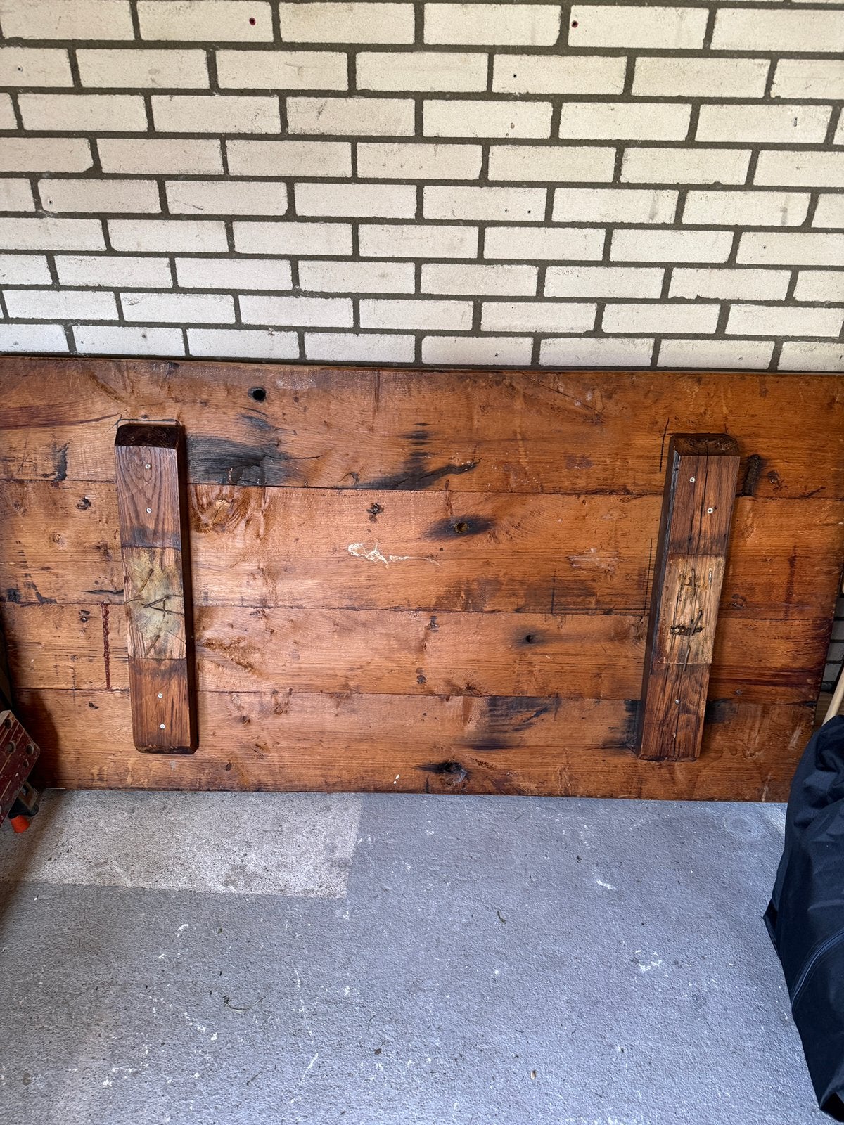 Massief houten tafelblad, Huis en Inrichting, Tafels | Salontafels, Ophalen, 50 tot 100 cm, Zo goed als nieuw, Minder dan 50 cm