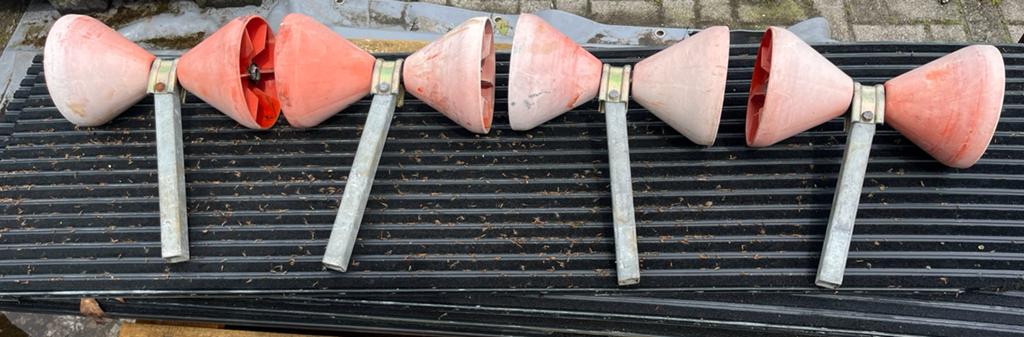 Trompetrollen rollenset met stelpijp, Tuin en Terras, Palen, Balken en Planken, Ophalen of Verzenden, Zo goed als nieuw, Minder dan 180 cm