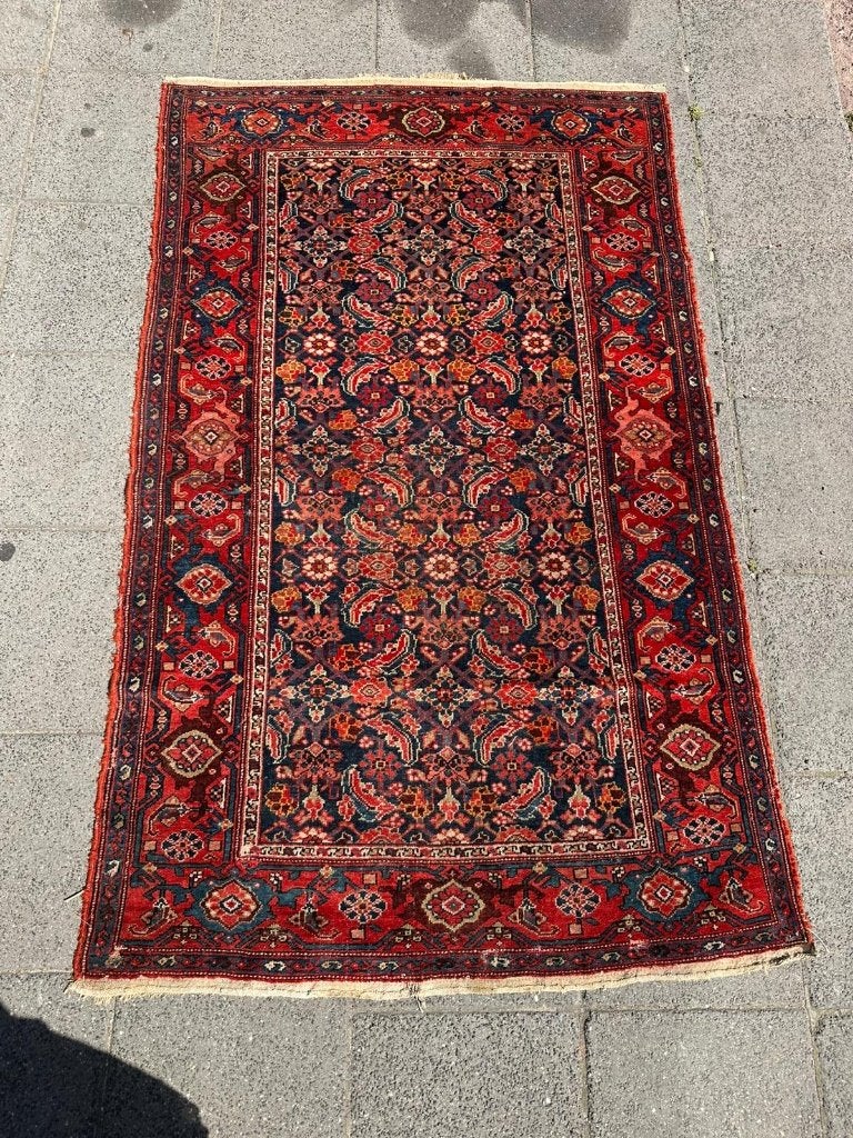 Antiek Koerdistan tapijt – 200x122 cm – natuurlijke kleuren, Huis en Inrichting, Stoffering | Tapijten en Kleden, Gebruikt, 100 tot 150 cm
