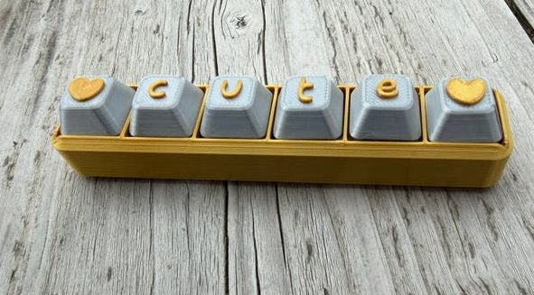 Fidget keyboard clicker | 3D geprint | klikgeluid, Ophalen of Verzenden, Nieuw