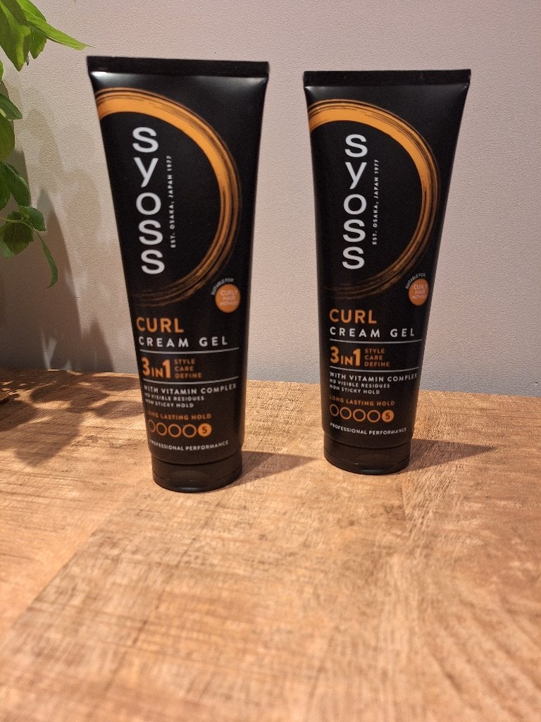 SYOSS Curl 3in1 Cream Gel 2 x 250 ml., Ophalen of Verzenden, Nieuw, Gel, Wax, Haarlak of Mousse