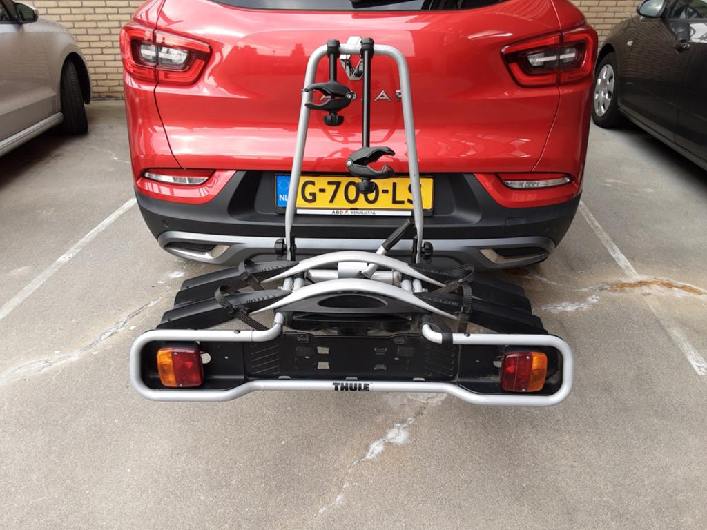 Thule fietsendrager ook voor 2 elektrischefietsen, Auto diversen, Ophalen, Gebruikt, Elektrische fiets, 2 fietsen
