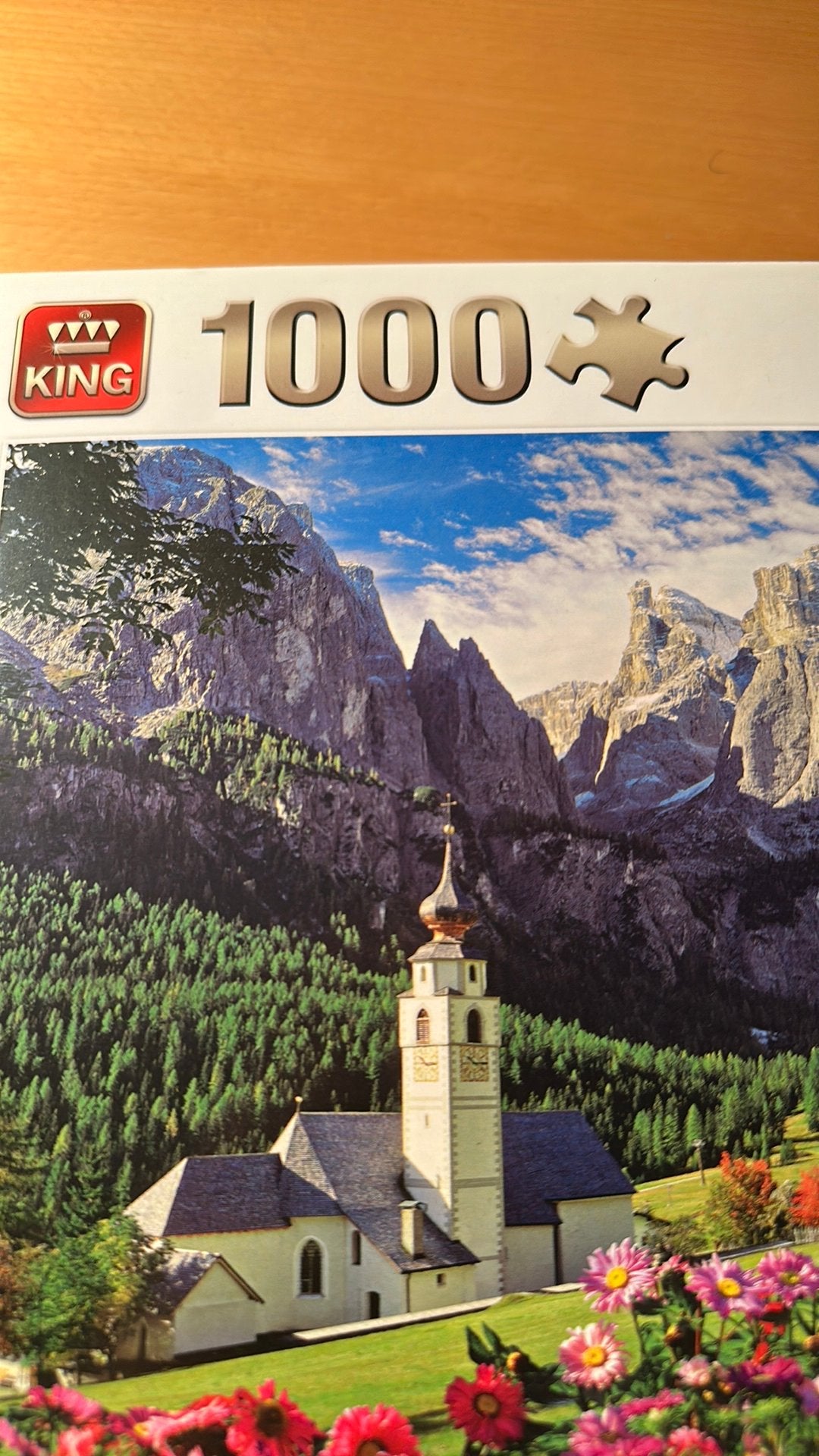 King Legpuzzel 1000 stukjes Dolomieten Kollfusch Italië, Ophalen of Verzenden, 500 t/m 1500 stukjes, Gebruikt, Legpuzzel