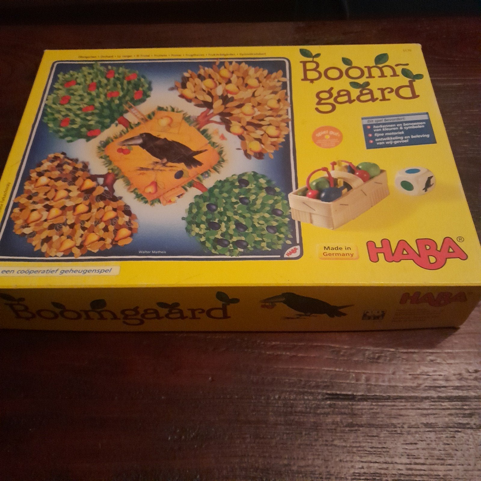 HABA Boomgaard (Boomgaard) - Compleet gezelschapsspel, Een of twee spelers, Ophalen of Verzenden, Gebruikt, HABA