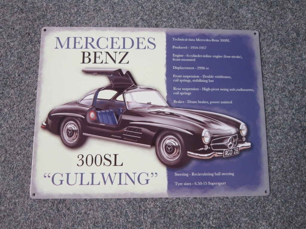 MERCEDES BLIKKEN RECLAMEBORD, Ophalen, Nieuw, Reclamebord