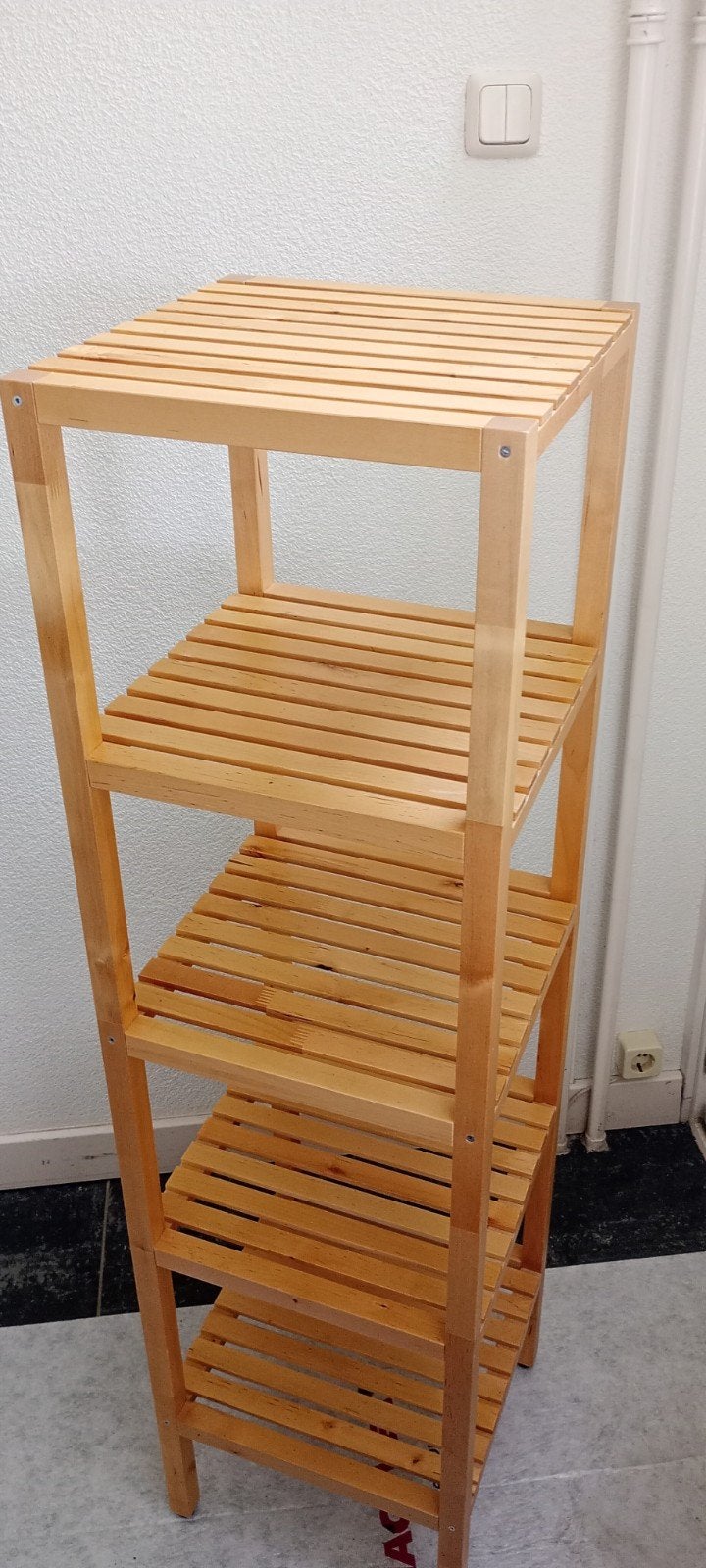 Houten rek met 4 planken, Ophalen, Gebruikt