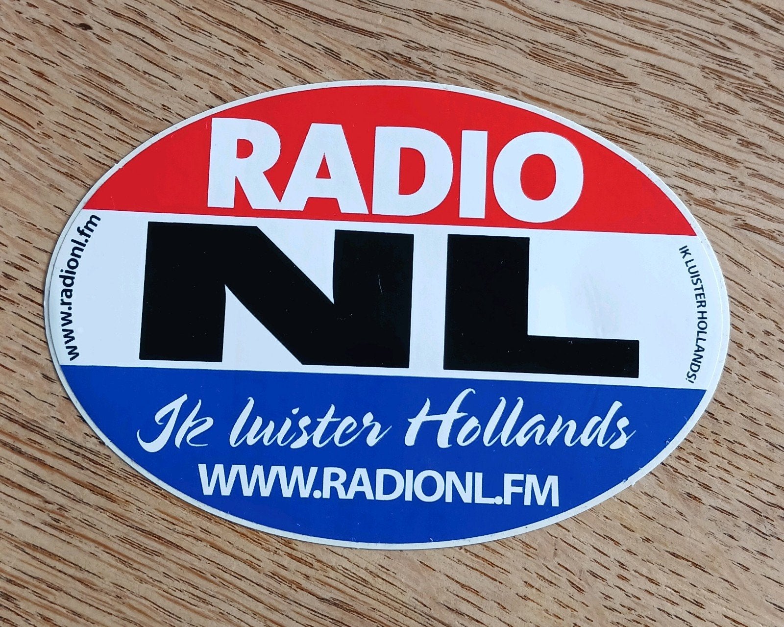 Sticker Radio NL , Ik luister Hollands, Ophalen of Verzenden, Zo goed als nieuw