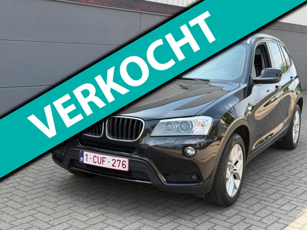 BMW X3 BMW X3 SDrive 18D 2.0 High Executive Leder Navi CAMER, Auto's, 1969 cc, Zwart, Bedrijf, Diesel