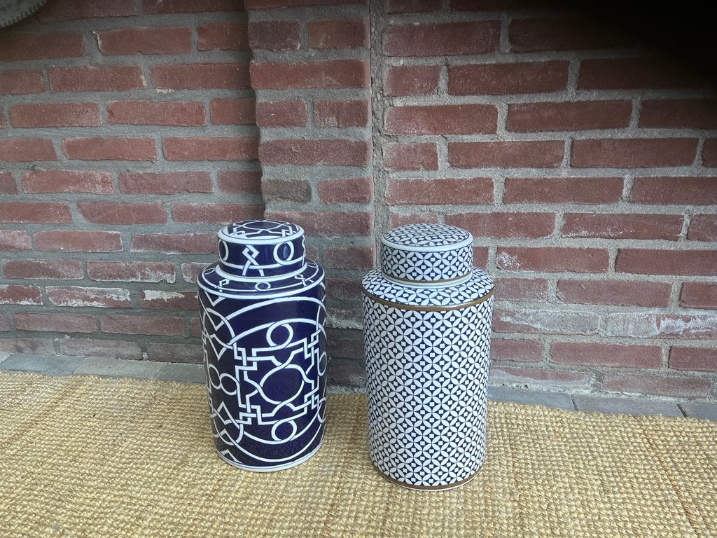 Riverdale vaas, Ophalen, Blauw, Zo goed als nieuw, 40 cm