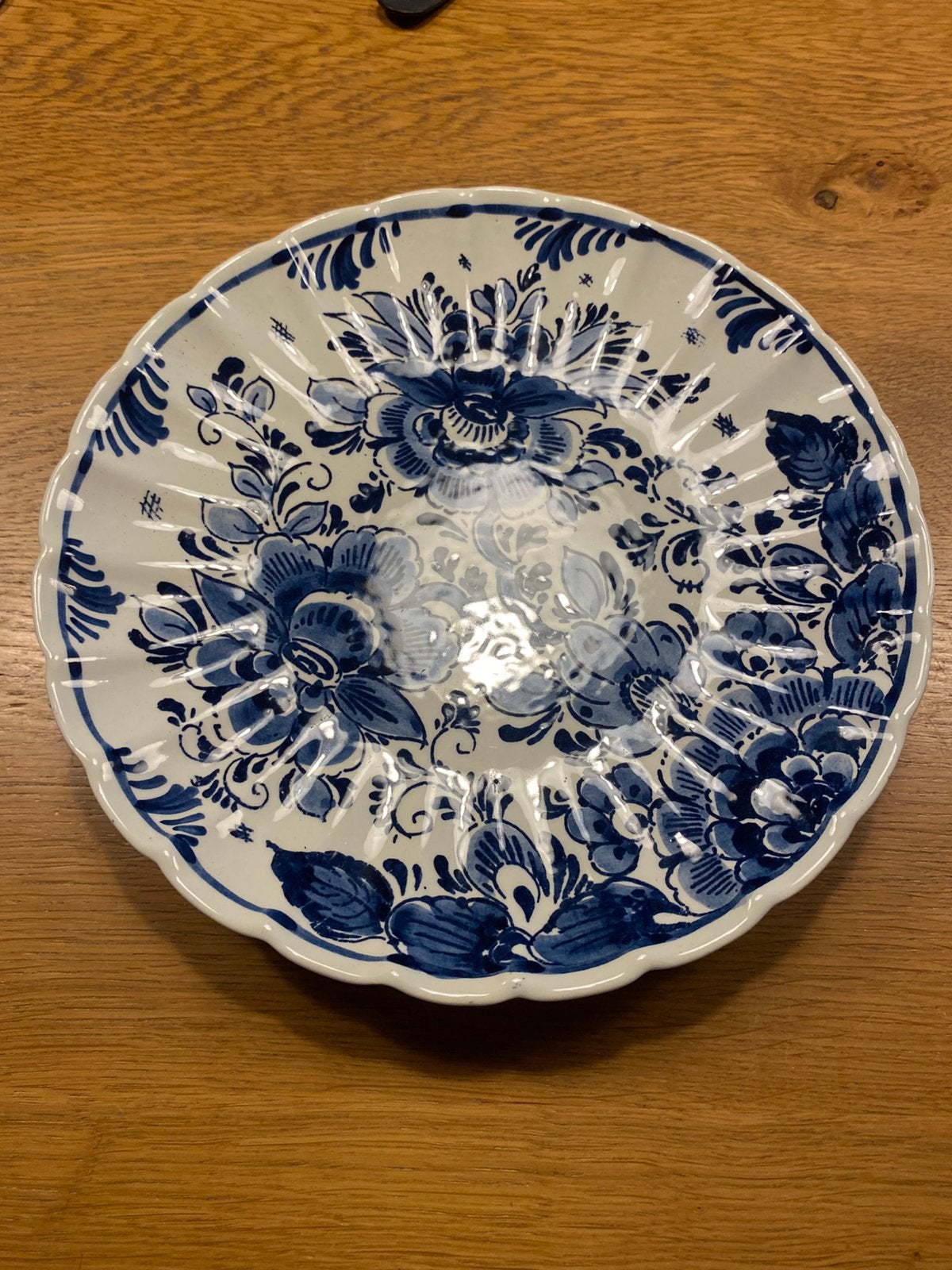 Delftsblauw bord ( zie foto ), Ophalen of Verzenden