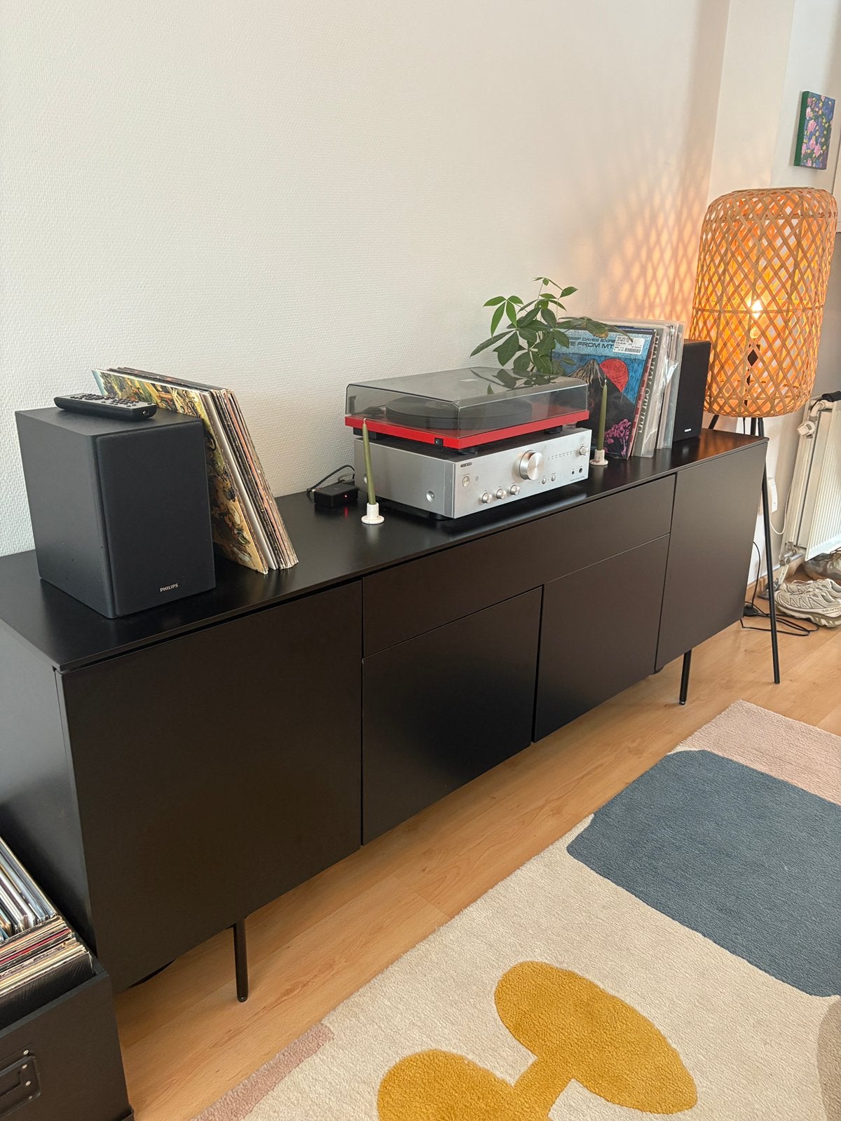 Black Buffetkast, Ophalen, Zo goed als nieuw, 200 cm of meer, Minimalist