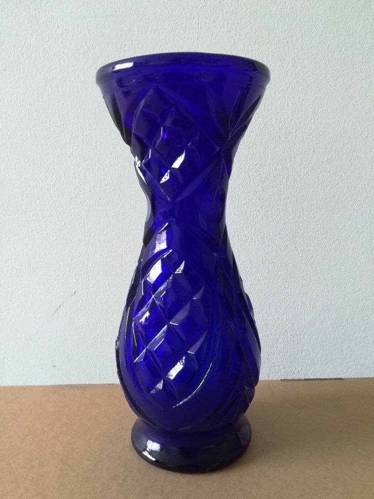Vintage Blauwe Vaas Empoli Italy, Antiek en Kunst, Ophalen of Verzenden