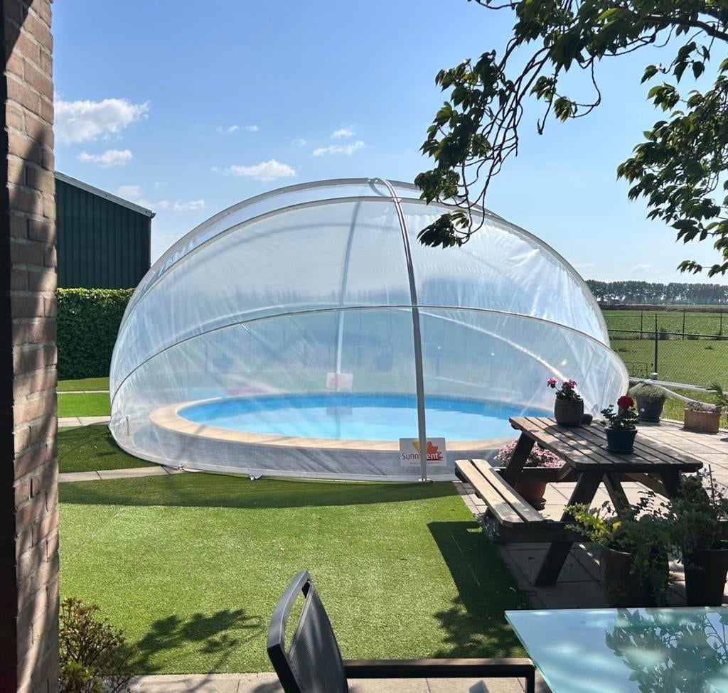 SunnyTent Zwembadtent / Koepel XL Ø6.40m, Ophalen, Minder dan 80 cm, Overige typen, Rond
